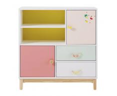 Maisons du Monde Cajonera infantil con 2 puertas y 2 cajones Tropicool
