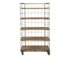 Maisons du Monde Estantería con ruedas industrial de metal An. 93 cm Troly
