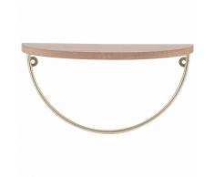 Maisons du Monde Almacenaje de pared redondeado de metal dorado