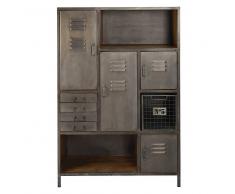 Maisons du Monde Cajonera organizativa con 4 puertas y 4 cajones de metal y mango Lewis