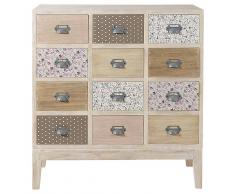 Maisons du Monde Cajonera-cómoda con 12 cajones de madera An. 75 cm Pimprenelle