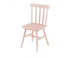 Maisons du Monde Silla vintage infantil rosa claro de haya Fjord