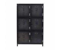 Maisons du Monde Cajonera industrial con 6 cajones de metal An. 75 cm Andrews