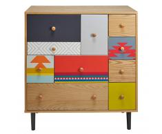Maisons du Monde Cajonera de 10 cajones con motivos de colores Cactus