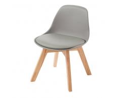 Maisons du Monde Silla infantil escandinava infantil gris de roble Ice