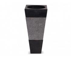 Lavabo con pedestal de mármol MIDO - Color negro y gris
