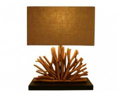 Lámpara de mesa KOVDOR de madera - Altura 50 cm