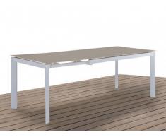Mesa de comedor de jardín extensible PALAOS - 4-6 comensales - Topo