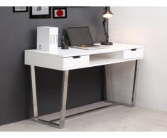 Escritorio AMEDEO - 2 cajones - MDF lacado blanco