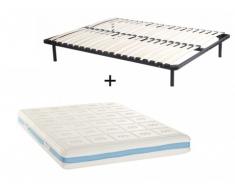 PACK Colchón con memoria de forma AIRMEMORY + Somier de láminas - 140x190 cm