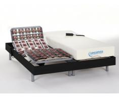 Cama articulada eléctrica con memoria de forma HESIODE III de DREAMEA - Motor OKIN - Negro - 2x80x200 cm