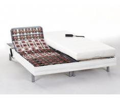 Cama eléctrica con memoria de forma PERSEE de DREMEA - Motores OKIN - Blanco - 2x80x200cm