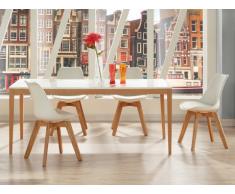 PACK Comedor 5 productos: mesa SEDNA y 4 sillas PADDY - Color blanco