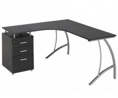 Mesa de ordenador rinconera ANTINOE - Reversible - Antracita