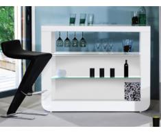 Mueble de bar DESPINA - MDF lacado Blanco