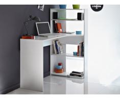 Escritorio rinconero DELFINO - 4 estanterías - Blanco