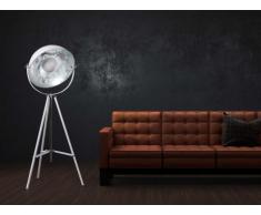 Lámpara de pie MOVIE - Alto 166 cm - Bicolor: interior plateado exterior blanco - Marca INSIDEART