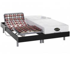 Cama eléctrica con memoria de forma LYSIS III de NATUREA - Negro - Motores OKIN - 2x90x200cm