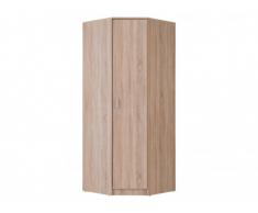 Armario rinconero OLESSIA - 1 puerta - L.80 cm - Castaño