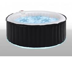 Jacuzzi hinchable 6 personas B-LIGHT con LEDs de 4 colores - Blanco y Negro