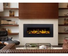 Chimenea eléctrica LALITA - Largo 110 x Ancho 14 x Alto 49 cm - Negra