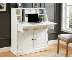 Escritorio CLEORE - Pino y MDF - Blanco
