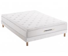 PACK Base tapizada + colchón y cubrecolchón DELICE de DREAMEA HOTEL - 140x190 cm