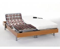 Cama articulada eléctrica con memoria de forma PERSEE de DREMEA - Motores OKIN - Cerezo - 2x80x200cm