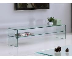 Mueble TV STILEOS - 1 hueco - Cristal templado