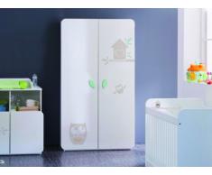 Armario PIPOU - 2 puertas - L.101 cm - Color blanco