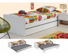 Cama nido DONOVAN - 90x190cm - Lacado mate blanco