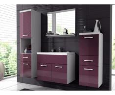 Conjunto de baño CLAUDIA - Muebles + lavabo + espejo - Lacado lila