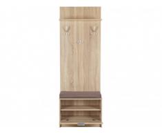 Vestidor EDDA - 1 puerta y 1 banco - Color Roble