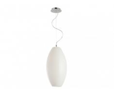Lámpara de techo CAPPY de cristal - Blanco - D.26xAlt.50cm