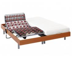 Cama articulada eléctrica con memoria de forma PERSEE de DREMEA con motores OKIN - Cerezo - 2x90x200 cm