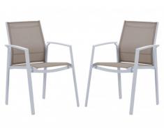 Conjunto de 2 sillas de jardín PALAOS - Topo