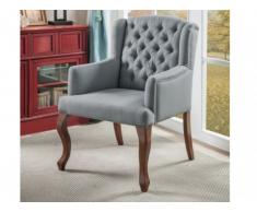 Sillón butaca tapizado de tela PARUNA - Gris