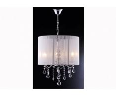 Lámpara de techo TOSCANI de hilos blancos - Colgantes de cristal