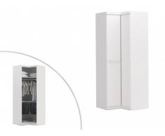 Armario rinconero ALRIK - 2 puertas - L.94 cm - Blanco