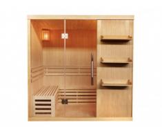Sauna tradicional de 4/5 plazas FABORG acristalada - 200 x 180 x 200 cm