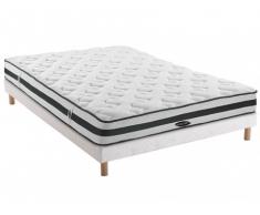 PACK Base tapizada + colchón natural de muelles ensacados - AGATHE de NATUREA - 140x190 cm