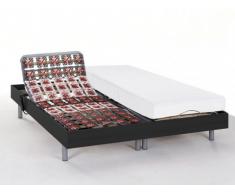 Cama articulada eléctrica de latex CASSIOPEE III de DREAMEA - Color negro - Motor OKIN - 2x80x200 cm