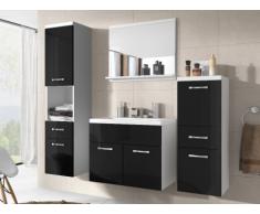 Conjunto de baño CLAUDIA - Muebles + lavabo + espejo- lacado negro