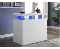 Mueble de bar FABIO - MDF lacado blanco - Leds