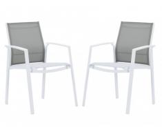 Conjunto de 2 sillas de jardín PALAOS - Gris