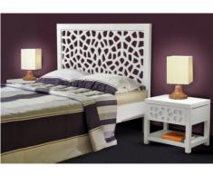 Mesa de noche DOLLY - 1 cajón - Madera y MDF - Lacado blanco