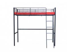Cama alta CLEVER - 90x190cm - Negro