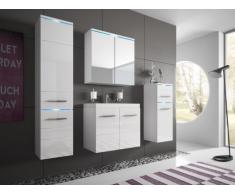 Conjunto de baño CLEMENCE con LEDs - Muebles lacados- color blanco