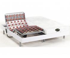 Cama articulada eléctrica con memoria de forma y bambú LYSIS III de NATUREA - Blanco - Motores OKIN - 2x100x200 cm