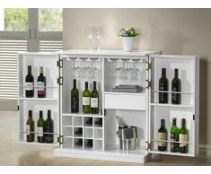 Mueble de bar GORDON - Hevea & MDF - Blanco